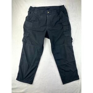 5.11 Tactical Cargo Pants Mens Relaxed 39x29 Black Ripstop Utility Work Cotton